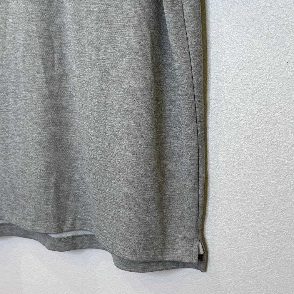 Duluth Trading Co Polo Shirt Mens Sz Large Heathered Gray Short Sleeve‎ Collared